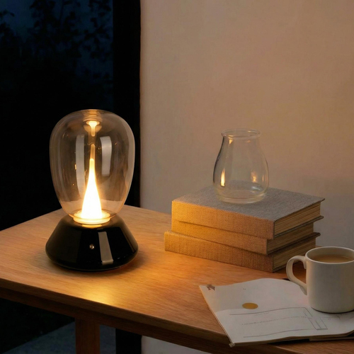 807907 UovoIII Настольная лампа диммируемая 10W 3000K прозрачный/черный