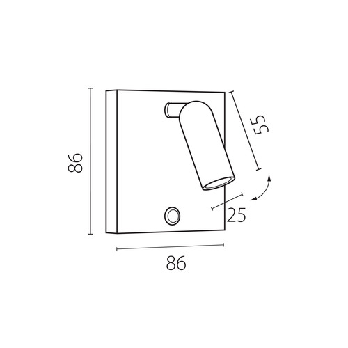 200936 Omega Бра 3W 277LM 3000K, белый