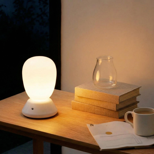 807916 UovoIII Настольная лампа диммируемая 10W 3000K матовый/белый