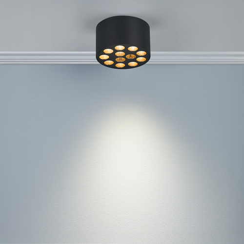 080942 Guarda Светильник потолочный 9W 750LM 4000K, черный/золото