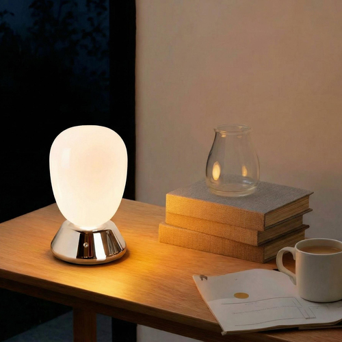 807914 UovoIII Настольная лампа диммируемая 10W 3000K матовый/хром