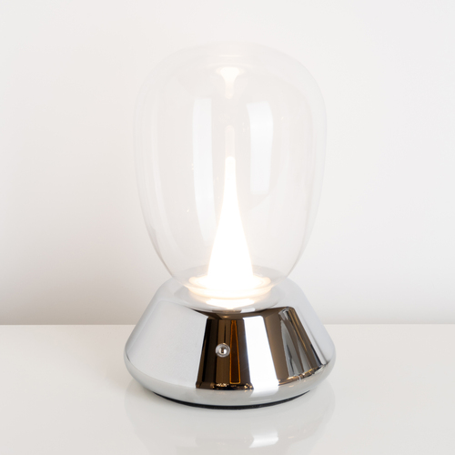 807904 UovoIII Настольная лампа диммируемая 10W 3000K прозрачный/хром