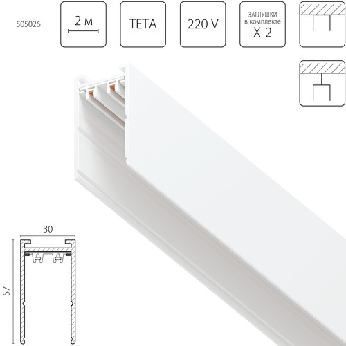 505026 Teta Трек PRO 220V, 2 метра